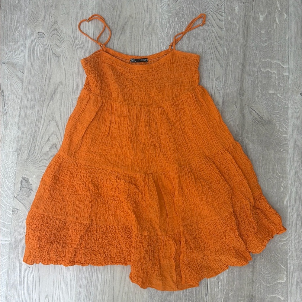 Zara mini orange dress